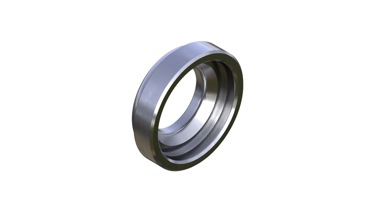 Onyx Endcap, Knurled – Left, 15mm Thru – Stainless Steel